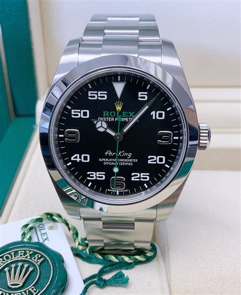 rolex air king prezzo vetro plastica|Rolex Air King Black dial 40mm Box and Warranty .